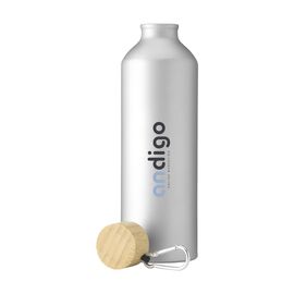 AluBamboo GRS Recycled Alu 750 ml water bottle Silver -  152601