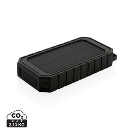 RCS recycled plastic solar powerbank 10W Wireless Zwart - XD Collection P322.451