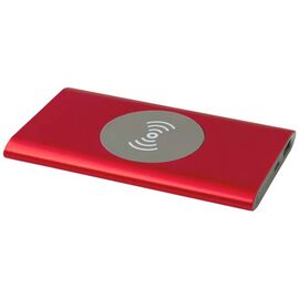 Juice 4000 mAh Type-C recycled aluminium wireless power bank  Red - Unbranded 12438421