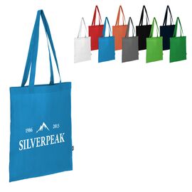 R-PET Draagtas non-woven lange handvatten 38 x 42cm 75g/m² Zwart - empty LT91328-N0002