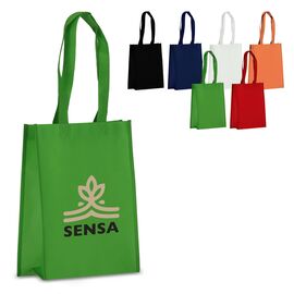 R-PET Carry bag laminated non-woven 24 x 11 x 30cm 105g/m² Dark blue - empty LT91330-N0010