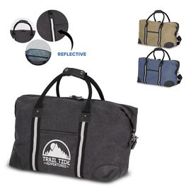Sac de week-end en toile de coton recyclé Harper Bleu foncé -  LT95299-N0010