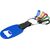 2-in-1 Schlüsselanhänger aus Aluminium Courtney Blau -  8586.005