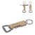 Bamboe wijn &amp; flesopener sleutelhanger Natuur -  LT99705-N0094