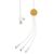 Ontario 1.2 metre 6-in-1 charging cable White - XD Collection P302.413