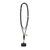 CarryLoop RCS rPET verstelbare lanyard met telefoonhouder Zwart - XD Collection P302.8101