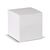 Quadratischer Zettelblock weiß 9x9x9cm Weiß - empty LT91700-N0001