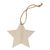 Houten kerstornament ster Natuur -  LT90281-N0094