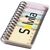 Bloc-notes à spirales avec mémos autocollants colorés Spinner Naturel - Unbranded 10673600