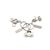 Vernikkelde sleutelhanger Cirilio Zilver -  6025.032