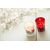Photophore en verre décoré et livré avec une bougie Kirsten Blanc -  5039.002