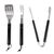 Sagaform Fredde BBQ set 3-pcs Black, Silver - Sagaform LT52225-N0205