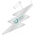 Attache réfléchissante en TPU en forme de flash H-10 RFX&#8482; Blanc - RFX™ 1PR09701