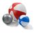 Ballon de plage gonflable en PVC Lola Noir, Blanc -  9620.040