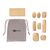 Ukiyo Crios wooden balancing rocks in pouch Brown - Ukiyo P940.299