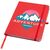 Teak A5 gerecycled notitieboek met harde kaft en gelinieerde pagina's Rood - Unbranded 10601321