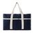 VINGA Volonne AWARE™ recycled canvas strandtas Blauw, Gebroken wit - Vinga V762035