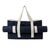 VINGA Volonne AWARE™ recycled canvas strandtas Blauw, Gebroken wit - Vinga V762035