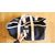 VINGA Volonne AWARE™ recycled canvas strandtas Blauw, Gebroken wit - Vinga V762035