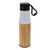Bouteille isotherme avec dragonne et partie extérieur bambou 500ml Blanc -  LT98857-N0001
