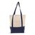 Sac à provisions en coton OEKO-TEX® 140g/m² 40x10x35cm Bleu foncé -  LT95248-N0010