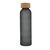 Frosted recycled glass bottle with cork lid 500ml Ecru, Black -  LT98880-N5402