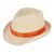 Chapeau de paille végétal avec bande colorée Orange -  LT90502-N0026