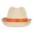 Chapeau de paille végétal avec bande colorée Orange -  LT90502-N0026