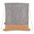 Kordelzugbeutel R-PET &amp; Kork 35 x 40cm Grau -  LT91392-N0061