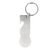 Edelstahl Schlüsselanhänger mit Einkaufswagenlöser Silber -  LT93102-N0005