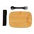 Boîte à Lunch en acier avec couvercle en bambou et cuichette Argent - XD Collection P269.622