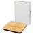 Socle de charge sans fil de 5 W en bambou et tissu Leaf Natural, Solid black - Unbranded 12411800