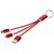 Metal 3-in-1 Ladekabel mit Schlüsselanhänger Rot - Unbranded 13496103