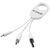 Troop 3-in-1 oplaadkabel Wit - Unbranded 13499301