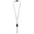 Balta recycled PET lanyard with safety breakaway and buckle Black, White - Unbranded 1PL1001C