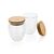 Double wall borosilicate glass with bamboo lid 250ml 2pc set Transparent - XD Collection P432.140