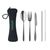 Cutlery set stainless steel Black -  MO6149-03