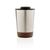 GRS gerecycled PP en roestvrijstalen kurk koffiebeker Zilver - XD Collection P435.072