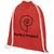 Oregon 140 g/m² katoenen rugzak met trekkoordsluiting 5L Rood - Unbranded 12057521