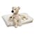 Fleece deken met beer Wit -  MO8252-06 Fleece deken met beer Wit -  MO8252-06