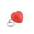 Sleutelhanger met PU hart Rood -  MO9210-05