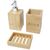 Ensemble 3 pièces pour salle de bains Hedon en bambou Naturel - Unbranded 12619506