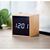 LED alarm clock bamboo casing Wood -  MO9922-40