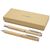 Apolys cadeauset met balpen en rollerbalpen  (zwarte inkt) Naturel - Marksman 10783306