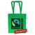 Fairtrade katoenen draagtas met lange hengsels Groen - MultiGift Fairtrade 987609
