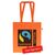 Fairtrade katoenen draagtas met lange hengsels Oranje - MultiGift Fairtrade 987610