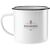 Retro Emaille Tasse 350 ml Weiss, Schwarz -  085310