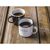Retro Emaille Tasse 350 ml Weiss, Schwarz -  085310