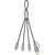BrandCharger Trident 2 charging cable Gun metal -  1163690.411