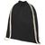 Orissa 100 g/m² organic cotton drawstring bag 5L Black - Unbranded 12049090